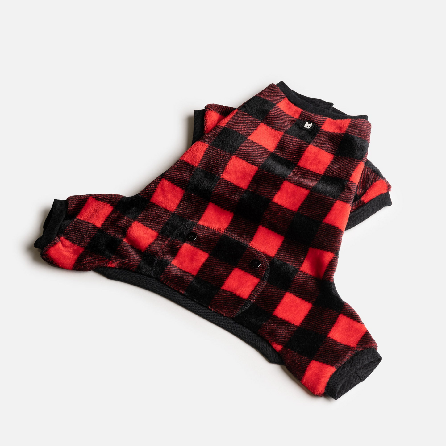 Buffalo Plaid Dog Pajama - Red