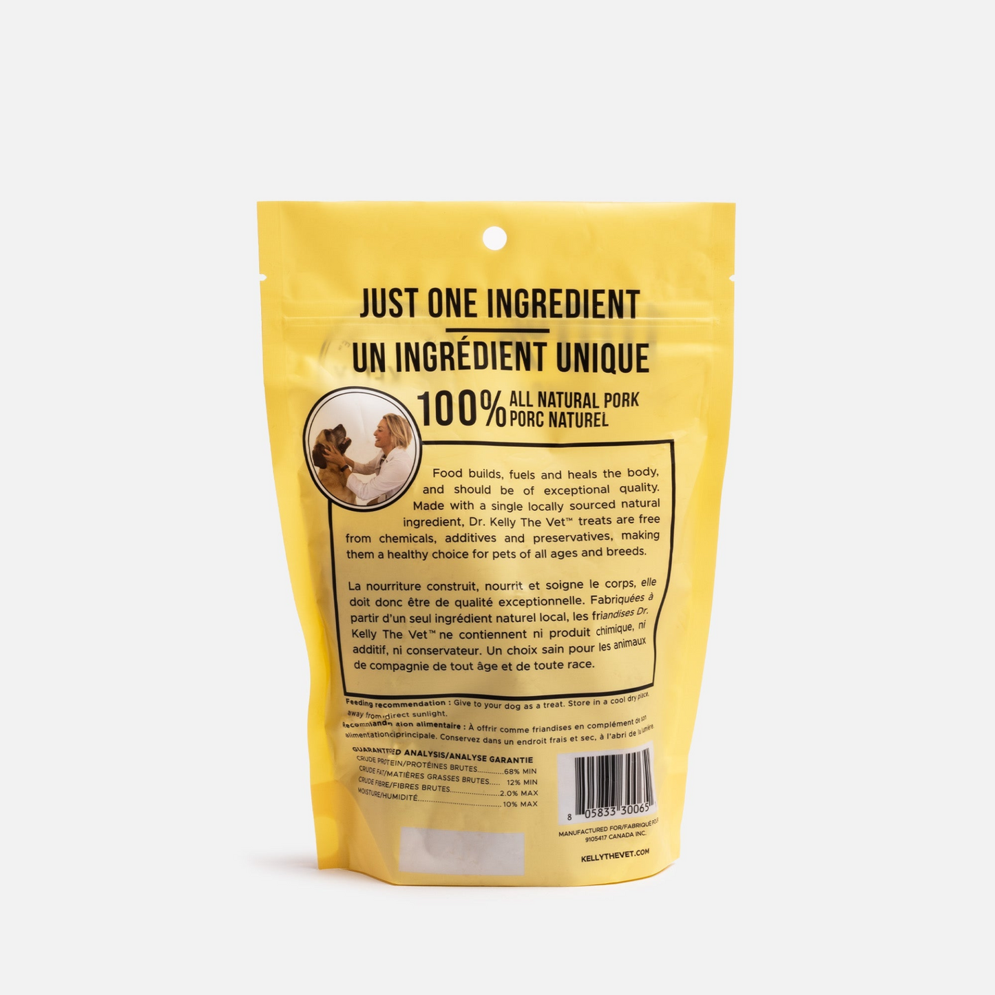 Dr. Kelly The Vet 100% Natural Dog Treats - Pork