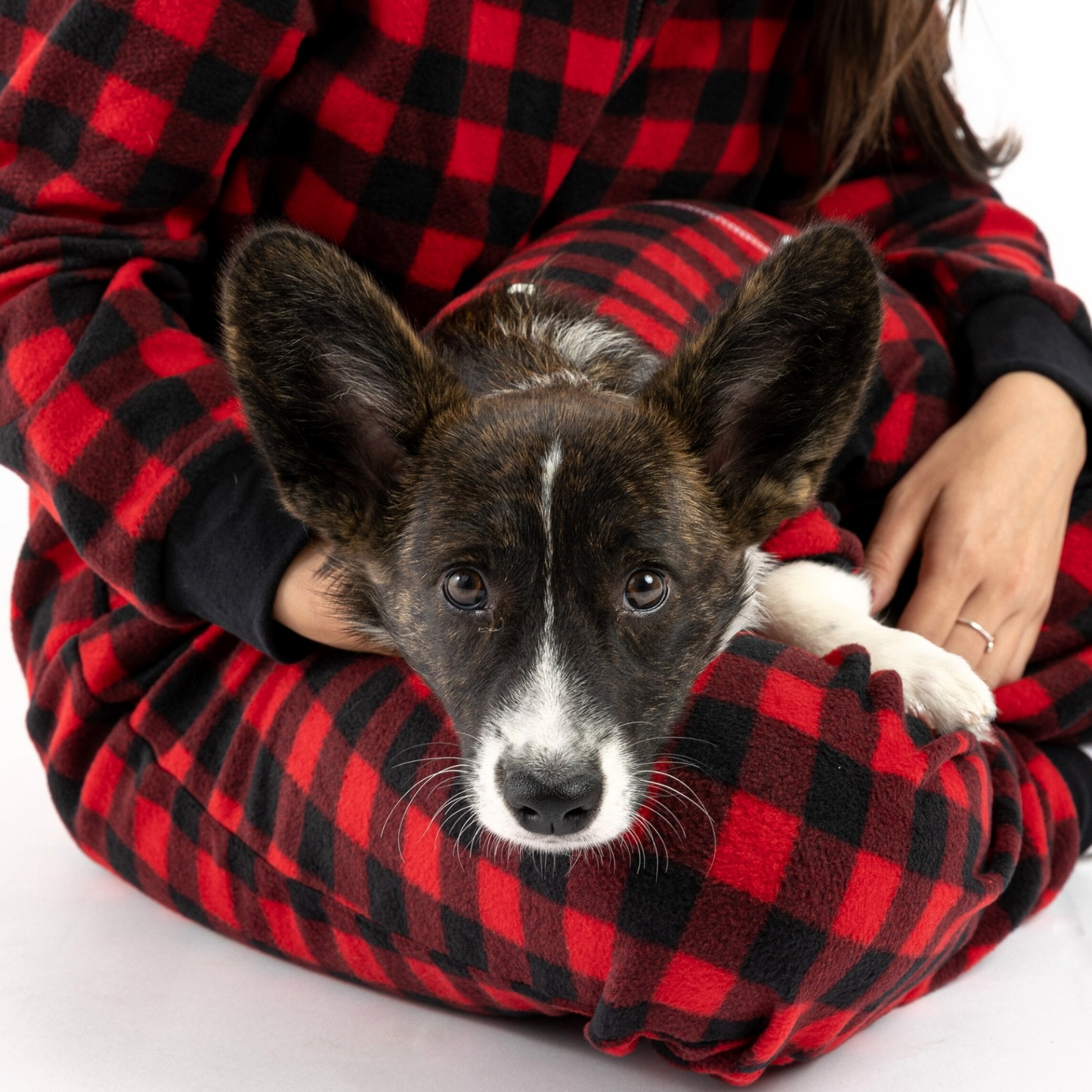 Plaid Dog Pajama - Red