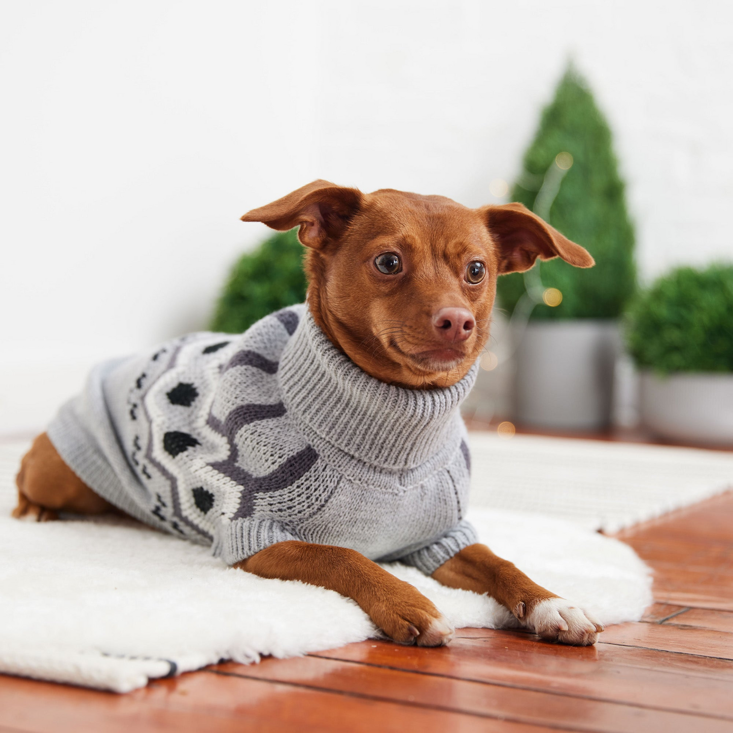 Heritage Sweater for Dogs- Grey Mix