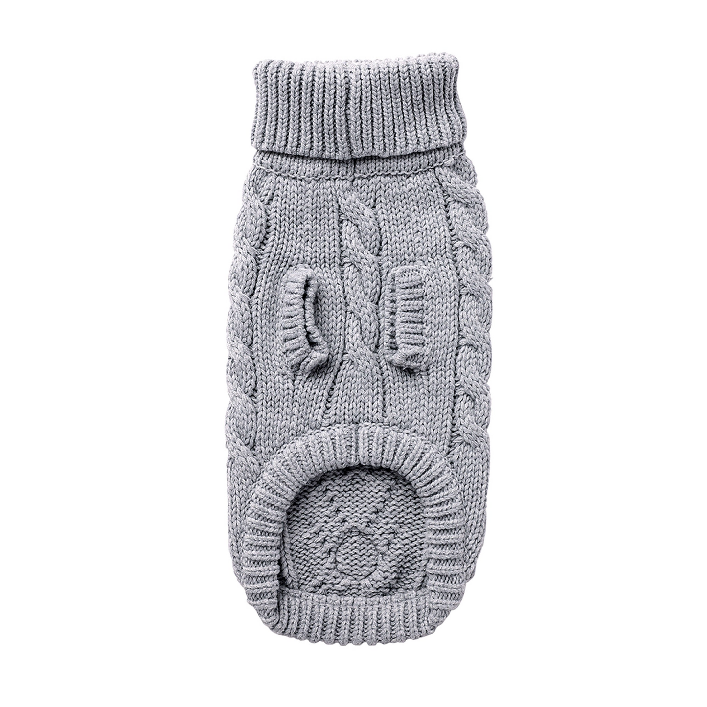 Chalet Dog Sweater Cable Knit- Grey