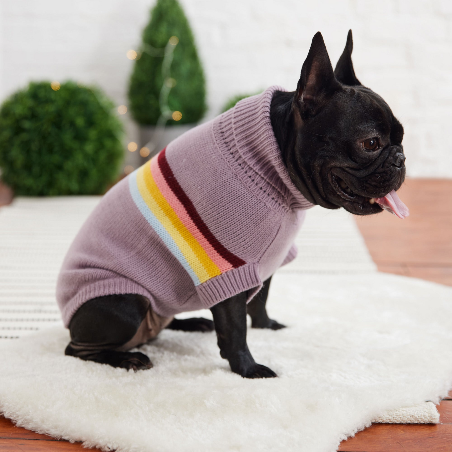 Retro Sweater for Dogs- Lavender