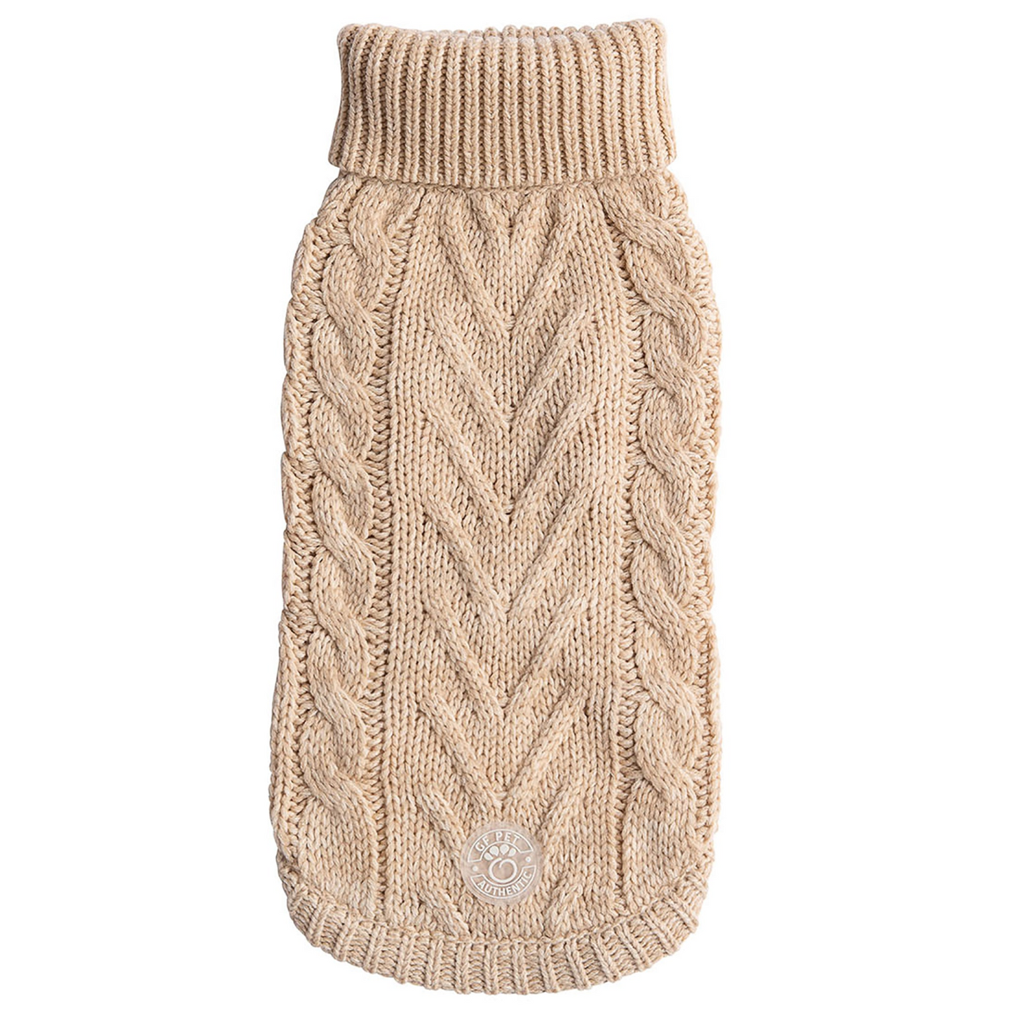 Chalet Dog Sweater Cable Knit- Oatmeal