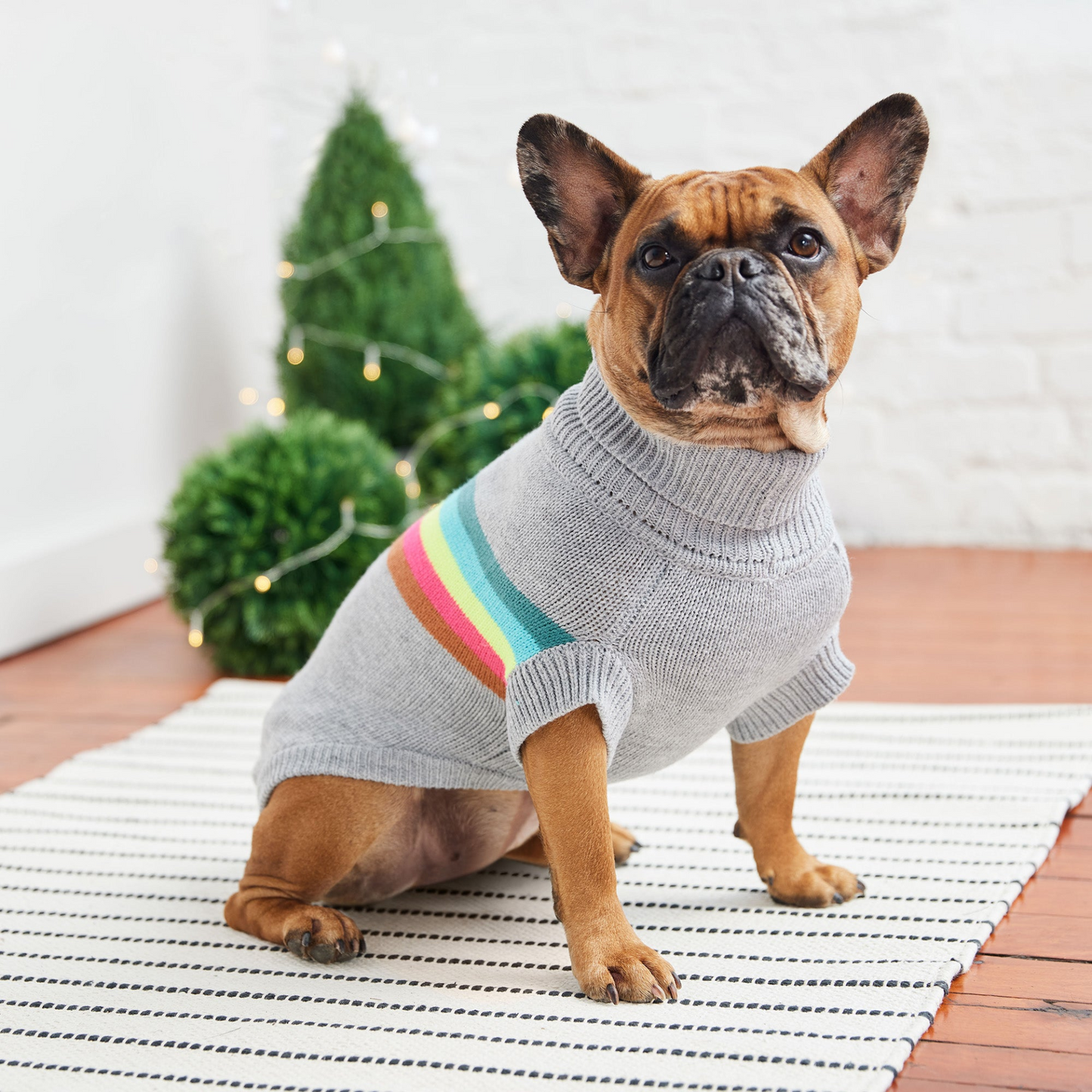 Retro Sweater for Dogs- Grey Mix