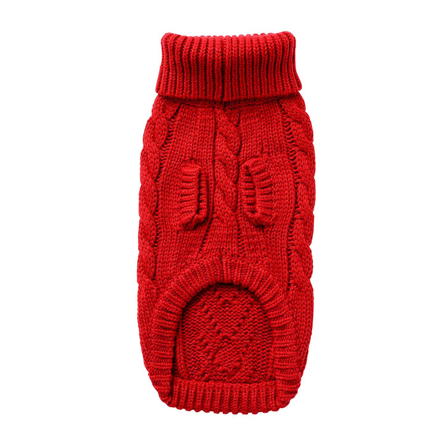 Chalet Dog Sweater Cable knit- Red