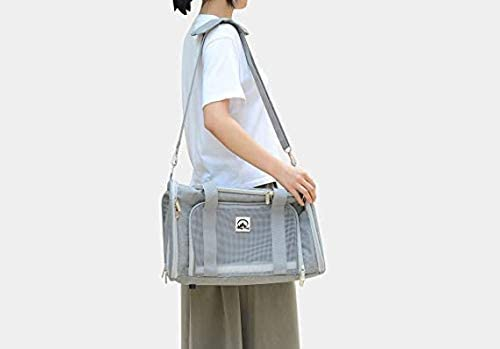 20" Airline Approved Pet Carrier Bag (Grey)