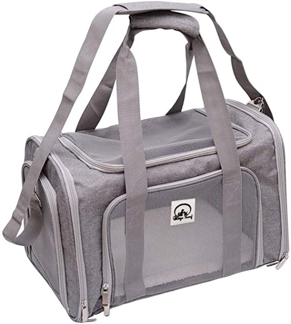 17" Airline Approved Pet Carrier Bag (Grey)