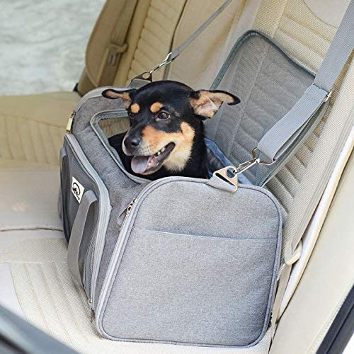 17" Airline Approved Pet Carrier Bag (Grey)