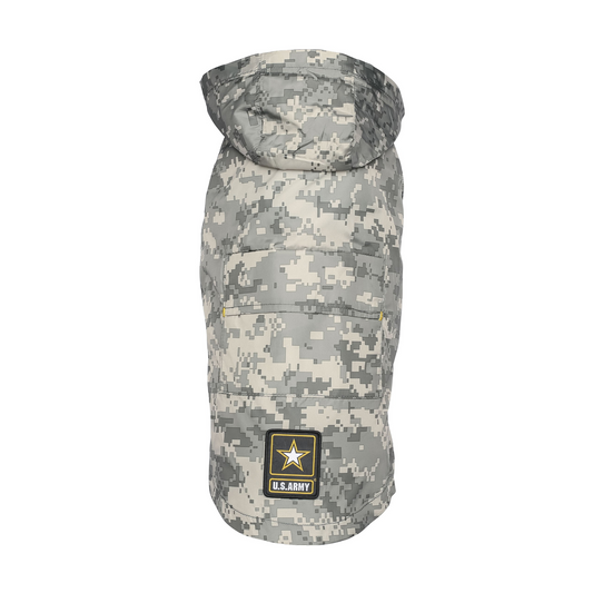 US Army Packable Dog Raincoat - Camo