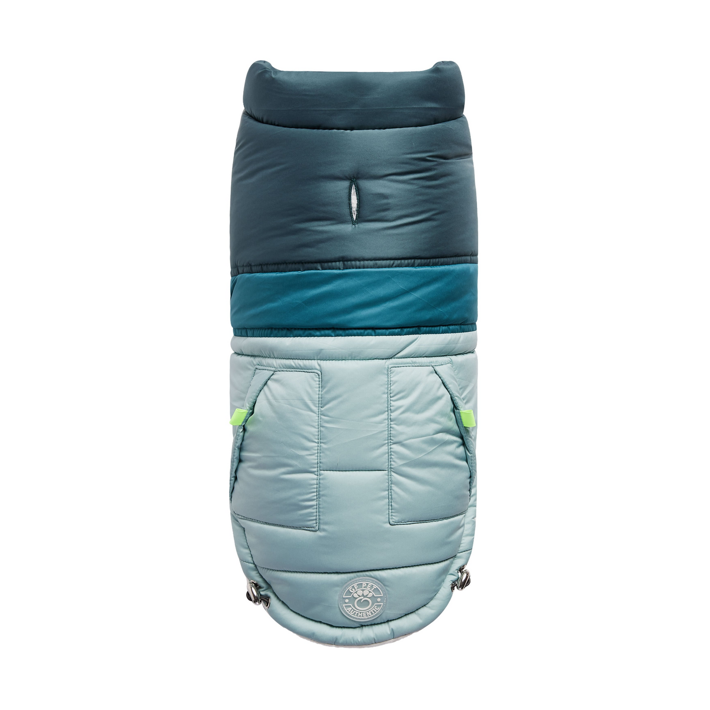 Retro Puffer Coat for Dogs - Light Blue